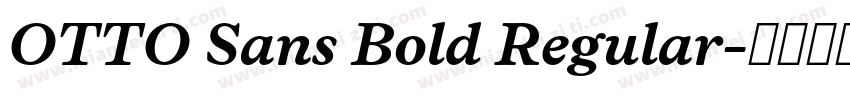 OTTO Sans Bold Regular字体转换